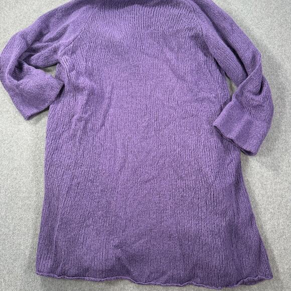 Soft Surroundings Long Line Open Cardigan Sweater Women 2X Wool Blend Purple - Picture 9 of 10